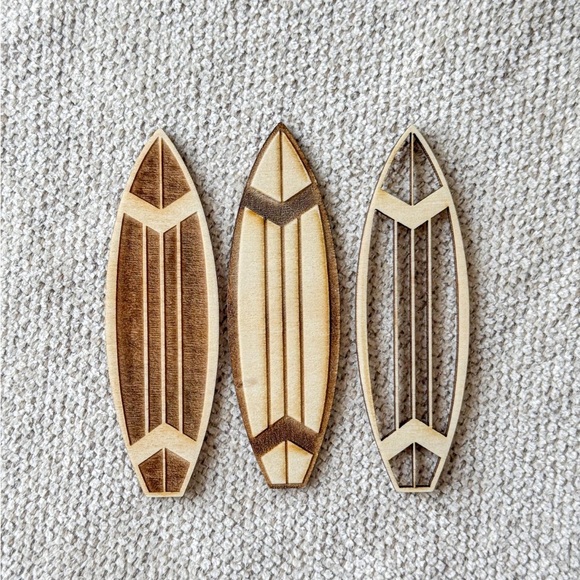 Baby on Board Wooden Cake Topper, surfboards & palm tree. - Picture 5 of 6